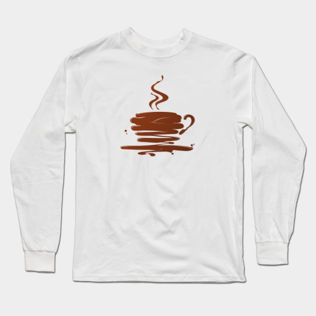 Coffee Cup Long Sleeve T-Shirt by LR_Collections